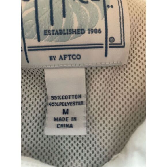 Guy Harvey AFTCO Vented Fishing/ Marlin Shirt Tan M  Short Sleeve Button Up - Picture 9 of 10